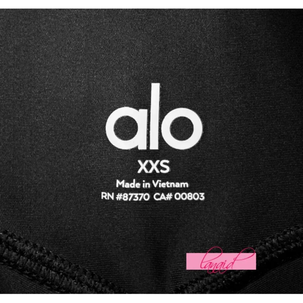 Alo High-Waist Airlift Elongated Leggings Black Hi-Rise Tights Pant V-Back Align